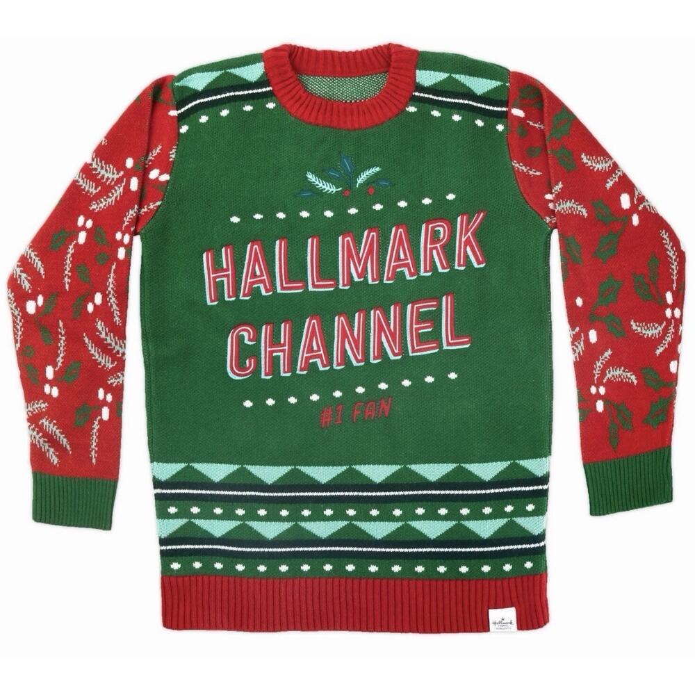 Hallmark Channel #1 Fan Christmas Holiday Ugly Sweater Unisex heavy small NWOT